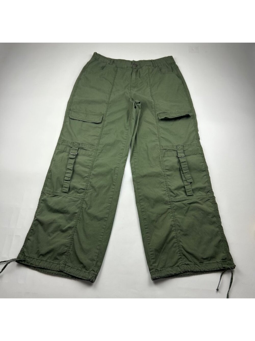 No Boundaries Olive Green Canvas Cargo Pant L